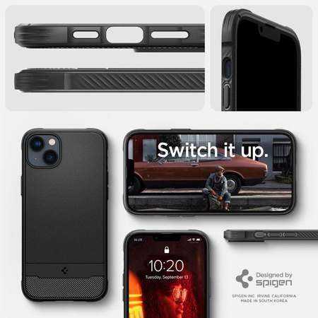 Spigen Rugged Armor MagSafe - Coque pour iPhone 15 Plus / iPhone 14 Plus (Noir)