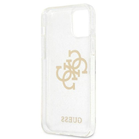 Guess Glitter 4G Big Logo - iPhone 12 / iPhone 12 Pro Tasche (Transparent)