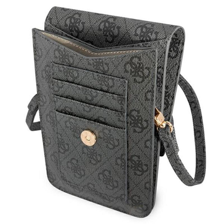 Guess 4G Big Metal Logo Phone Bag - taška s přihrádkou na smartphone (černá)