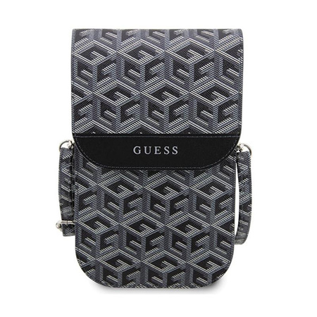 Guess GCube Stripe Phone Bag - Tasche mit Smartphone-Fach (schwarz)