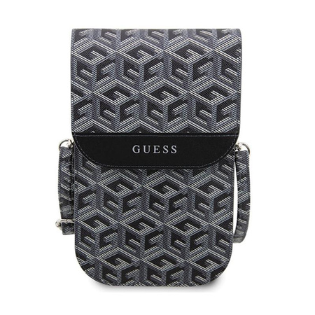 Guess GCube Stripe Phone Bag - táska okostelefon rekesszel (fekete)