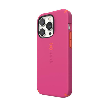 Speck CandyShell Pro + MagSafe - iPhone 14 Pro Tasche mit MICROBAN Beschichtung (Digital Pink / Energy Red)