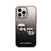 Karl Lagerfeld Gradient Ikonik Karl & Choupette - Coque iPhone 14 Pro Max (noir)