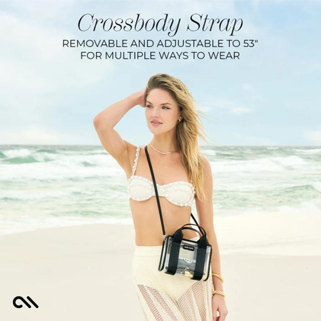 Case-Mate Micro Tote Bag - Sac à bandoulière étanche (Midnight Black/Clear)