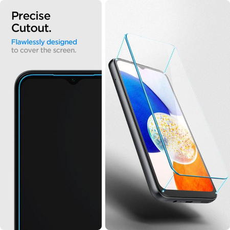 Spigen Glas.TR Slim 2-Pack - Verre trempé pour Samsung Galaxy A14 5G (2 pièces)