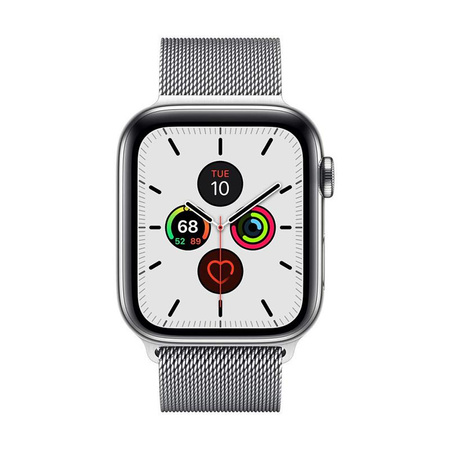 Crong Milano Steel - Řemínek z nerezové oceli pro Apple Watch 38/40/41/42 mm (stříbrný)