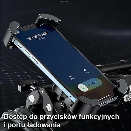 USAMS US-ZJ064 - Uniwersalny uchwyt rowerowy do smartfonów (czarny)