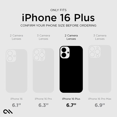 Case-Mate Tough D3O MagSafe - Hülle für iPhone 16 Plus (Clear)