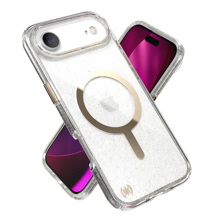 Speck Presidio Lux MagSafe - iPhone Air Case (Glitter / Gold Metallic)