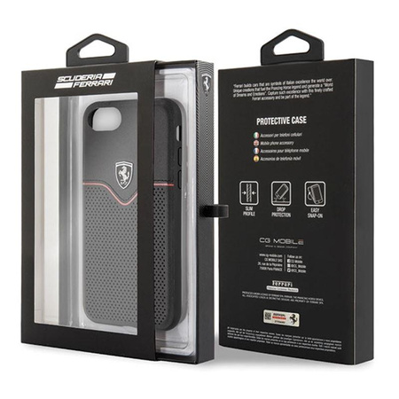 Ferrari Victory - Etui cuir iPhone 8 / 7 (noir)