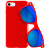 PURO Sunny Kit - iPhone SE (2022 / 2020) / 8 / 7 case set + foldable sunglasses (red)