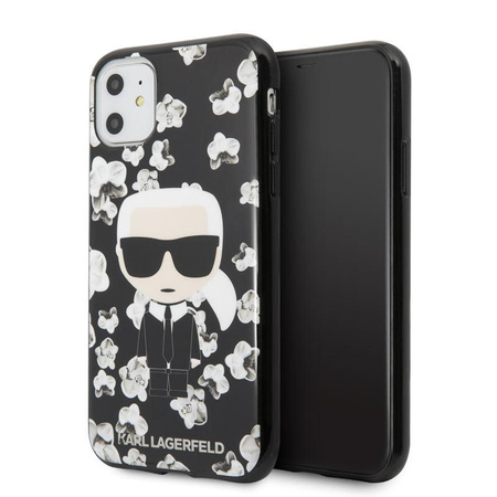 Karl Lagerfeld Iconic Karl Flower - iPhone 11 Case (black)