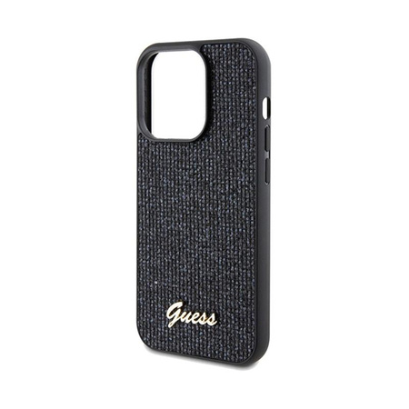 Guess Disco Metal Script - Coque pour iPhone 14 Pro Max (noir)
