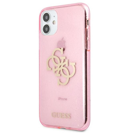 Coque Guess Glitter 4G Big Logo - iPhone 11 Case (rose)
