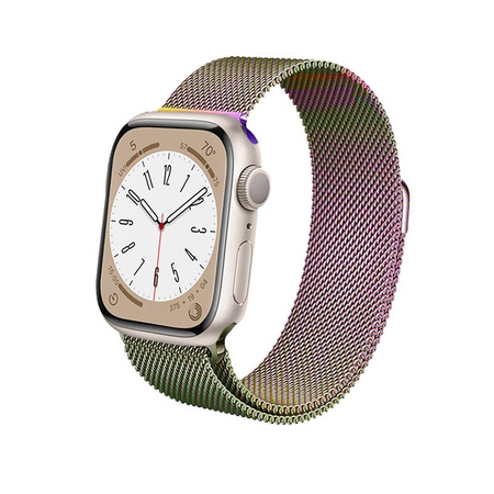 Crong Milano Steel - Rozsdamentes acél szíj Apple Watch-hoz 38/40/41/42 mm (irizáló)