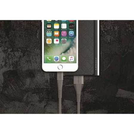 Momax Tough link - propojovací kabel USB-Lightning MFi , 2,4 A, 1,2 m (šedý)