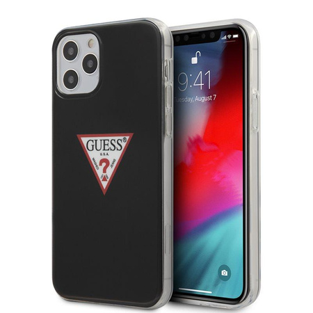 Guess Triangle Logo - iPhone 12 / iPhone 12 Pro tok (fekete)