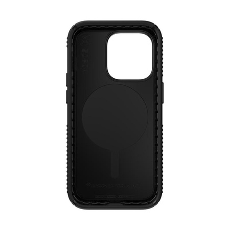 Speck Presidio2 Grip MagSafe - Rutschfestes Gehäuse für iPhone 14 Pro (Schwarz / Schwarz / Weiß)