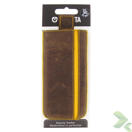 Valenta Pocket Stripe Vintage - Bőr tok (barna)