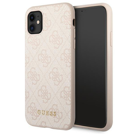 Guess 4G Metal Gold Logo - pouzdro pro iPhone 11 (růžové)