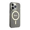 Guess Glitter Gold MagSafe - iPhone 14 Pro tok (fekete)