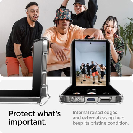 Spigen Ultra Hybrid Pro - Etui pour Samsung Galaxy Z Flip 6 (Crystal Clear)