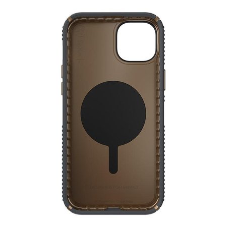 Speck Presidio2 Grip Magsafe - Tasche iPhone 15 Plus / iPhone 14 Plus (Holzkohle Grau / Cool Bronze / Weiß)
