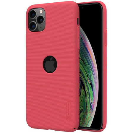 Nillkin Super Frosted Shield - Apple iPhone 11 Pro Max Case with Logo Cutout (Bright Red)