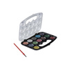 Topwrite - Set von Acrylfarben mit Glitter 12 Farben + Pinsel