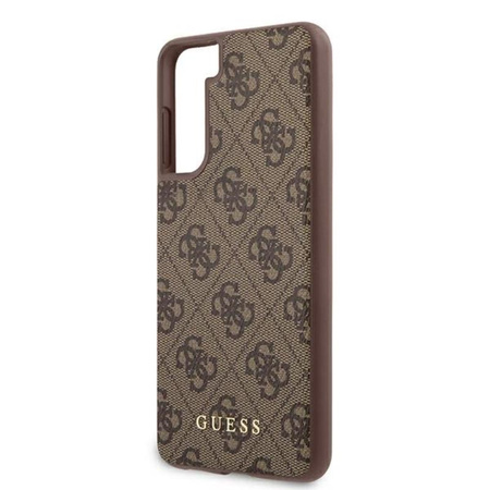 Guess 4G Metal Logo - Etui Samsung Galaxy S21 (brązowy)
