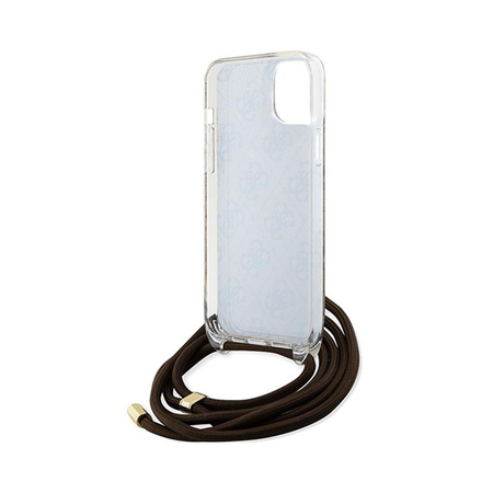 Guess Crossbody Cord 4G Print - pouzdro pro iPhone 15 (hnědé)