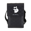 Karl Lagerfeld Saffiano Monogram Choupette - Crossbody telefontáska (fekete)