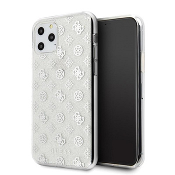 Guess 4G Peony Glitter - Coque iPhone 11 Pro (Argent)
