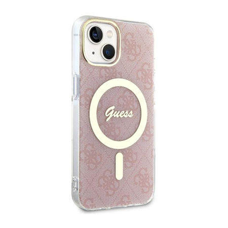 Guess 4G MagSafe - Coque pour iPhone 14 (rose)