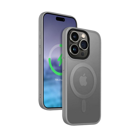 Crong Hybrid Frost MAG Cover - iPhone 15 Pro MagSafe tok (szürke)