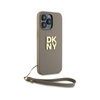 DKNY Wrist Strap Stock Logo - Case for iPhone 15 Pro Max (Beige)