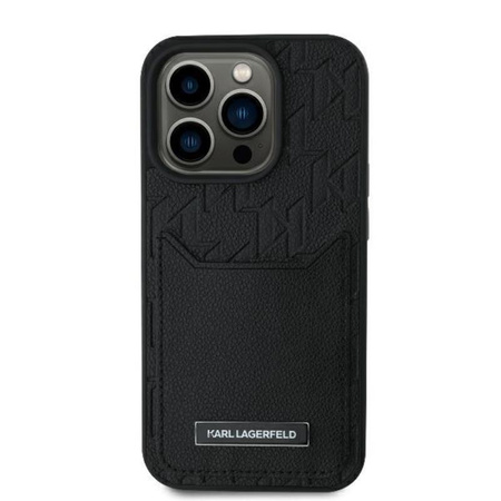 Karl Lagerfeld Cardslots Monogramm - iPhone 16 Pro Max Tasche (schwarz)