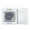 Guess Silicone 4G Charm - Pouzdro na AirPods 4 (černá)