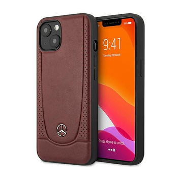 Mercedes Leather Urban Line - iPhone 14 Case (red)