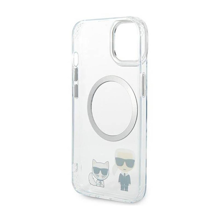 Karl Lagerfeld Karl & Choupette Aluminum MagSafe - iPhone 14 Plus Case (Transparent)