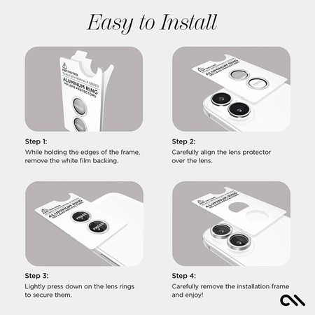 Case-Mate Aluminum Ring Lens Protector Twinkle do iPhone 16 / 16 Plus – Stylowa Ochrona Obiektywu