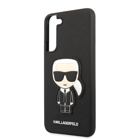 Karl Lagerfeld Saffiano Ikonik Patch - Samsung Galaxy S22+ tok (fekete)