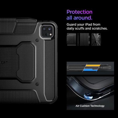 Spigen Rugged Armor Pro - Étui pour iPad Pro 11" (M4, 2024) (Noir)