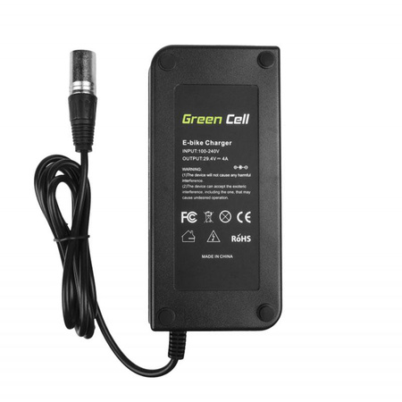 Green Cell - Ładowarka 29.4V 4A (XLR 3 PIN) do Baterii Roweru Elektrycznego 24V