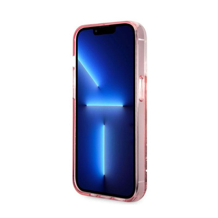 Karl Lagerfeld Liquid Glitter NFT Choupette Head - Hülle für iPhone 14 Pro (Pink)