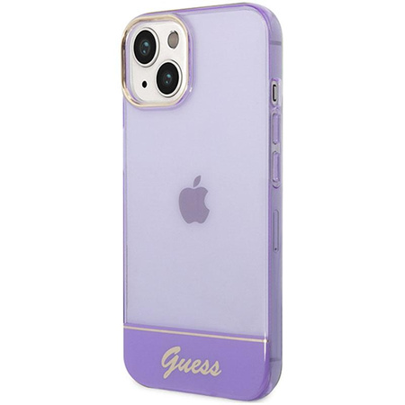 Guess Translucent - pouzdro pro iPhone 14 Plus (fialové)