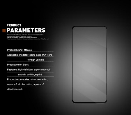 Mocolo 2.5D Full Glue Glass - Verre de protection pour Xiaomi Redmi Note 11 Pro / Note 11 Pro Plus 