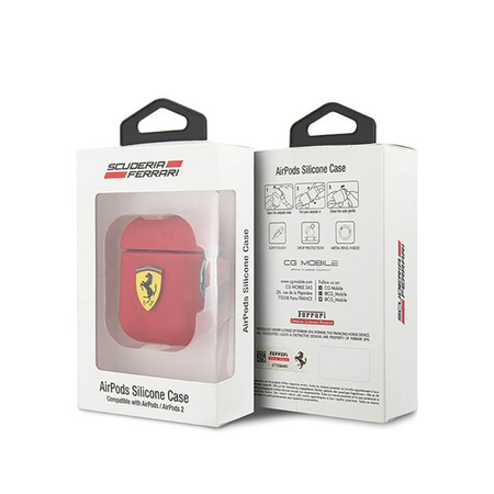 Ferrari Silicone - Etui AirPods 1/2 gen (czerwony)