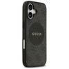ETUI DO IPHONE 17 do MAGSAFE GUESS ORYGINALNE CZARNE SKÓRZANE MODNE CASE