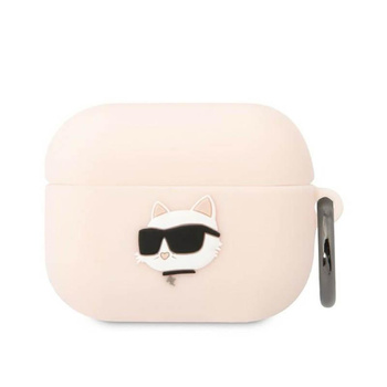 Karl Lagerfeld Silikonové pouzdro NFT Choupette Head 3D - AirPods Pro (růžové)